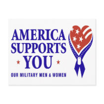 America Supports you LIGHT postcards