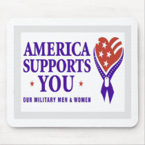 America Suppots You DARK mousepads by quatrosales America Suppots You DARK mousepads