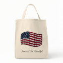 America The Beautiful Grocery Tote bags