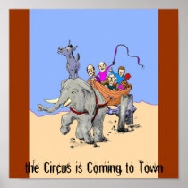 America, the Circus is Coming to Town Print