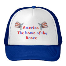 America The home of the brave Mesh Hats