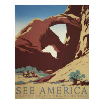 America Utah Vintage Travel Poster Ad Retro Prints