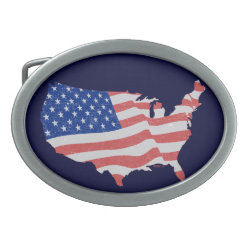 America Vintage Flag Buckle Belt Buckles