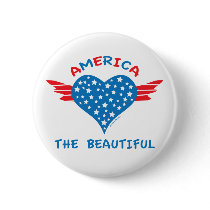 America Winged Heart buttons