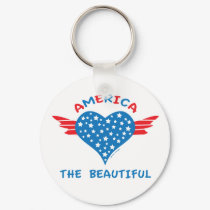 America Winged Heart keychains by lesrubadesigns America Winged Heart keychains