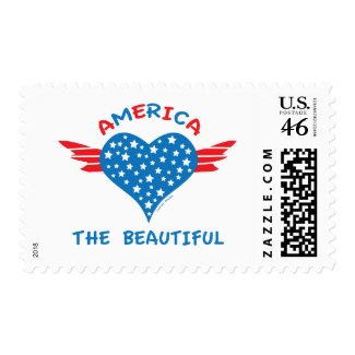 America Winged Heart Stamps stamp