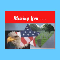 Americains are patriotic, Missing You . . . postcards