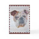 Americal Bulldog Stamp Motif zazzle_card