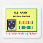 AMERICAL DIVISION VIETNAM WAR VET MOUSE MATS