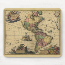 Americam utramque - North & South America Map Mouse Pads