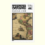 Americam utramque - North & South America Map stamps