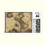 Americam utramque - North & South America Map stamps