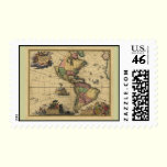 Americam utramque - North & South America Map stamps