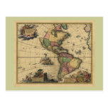 Americam utramque - North & South America Map Post Cards