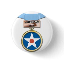 American Ace medal button