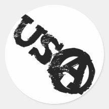 American Anarchist Round Sticker