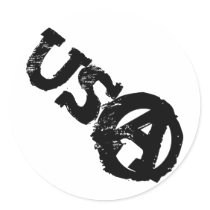 American Anarchist Round Sticker