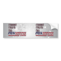 American and a Champion Bumper Sticker
