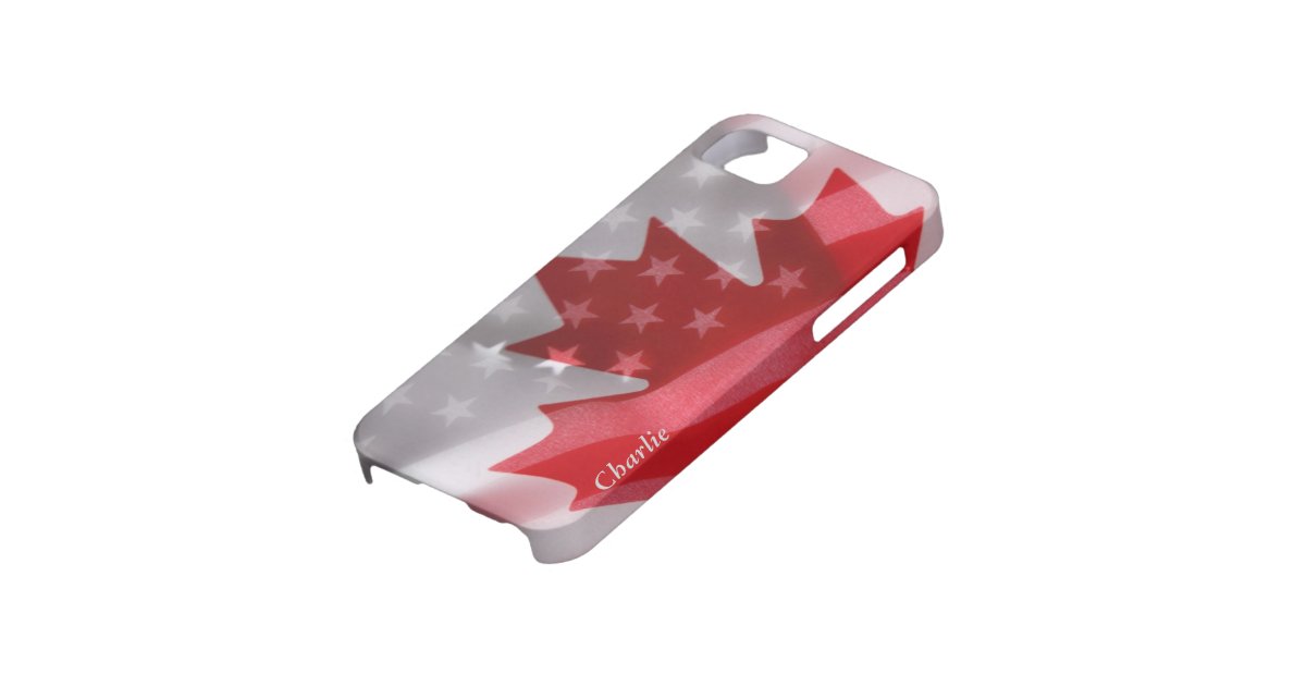 American and Canadian flags iPhone 5 case Zazzle