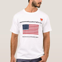 American and Canadian singles t-shirt by revcoinc American and Canadian singles t-shirt