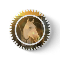 American Andalusian Round Button