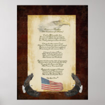 "American Anthem" Patriotic Original Poem US Flag Posters