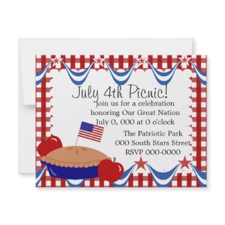American Apple Pie Personalized Invites