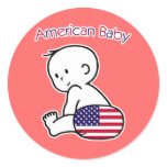 American Baby Round Stickers