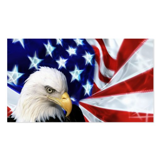American Bald Eagle and Flag Business cards