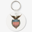 American Bald Eagle atop the stars and stripes keychains