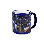 American Bald Eagle, Bell and Flag Mug