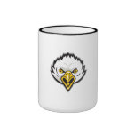 American Bald Eagle Head Screaming Retro Ringer Mug