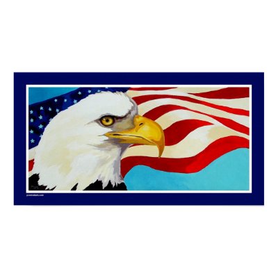 American Bald Eagle Poster by pawtraitart