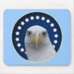 American Bald Eagle With Stars Mousepads