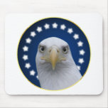 American Bald Eagle With Stars Mousepad