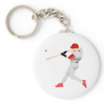 American Baseball Player Key Chain