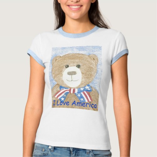 American Bear, I Love America shirt