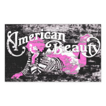 american beauty rectangle stickers