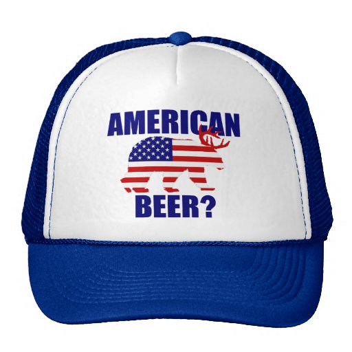 American Beer? US Flag Bear Deer Hat Zazzle