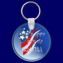 American Birthday Keychain