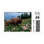 American Bison - "No Time For Flowers" Postage Stamps