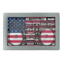 american boombox rectangular belt buckles