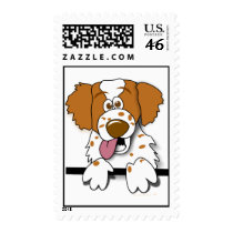 American Brittany Spaniel Cute Cartoon Dog Stamp