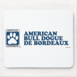 American Bull Dogue De Bordeaux Blue Mouse Pad