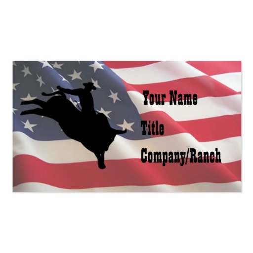 American Bull Rider Business Cards