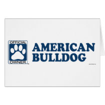 American Bulldog Blue Greeting Card