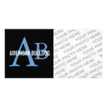American Bulldog Breed Monogram Photo Card Template