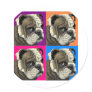 American Bulldog Does Pastel Round Sticker