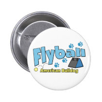 American Bulldog Flyball buttons