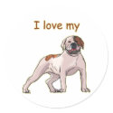 American Bulldog,I Love My, stickers
